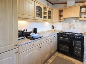 Fridge, dishwasher, electric kettle, toaster