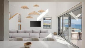 Vila | Sala de estar | Smart TV 60 polegadas com canais via satélite, Netflix