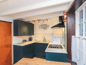 Fridge, dishwasher, electric kettle, toaster