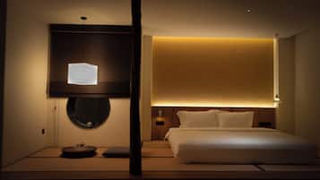 Premium bedding, down duvets, individually decorated