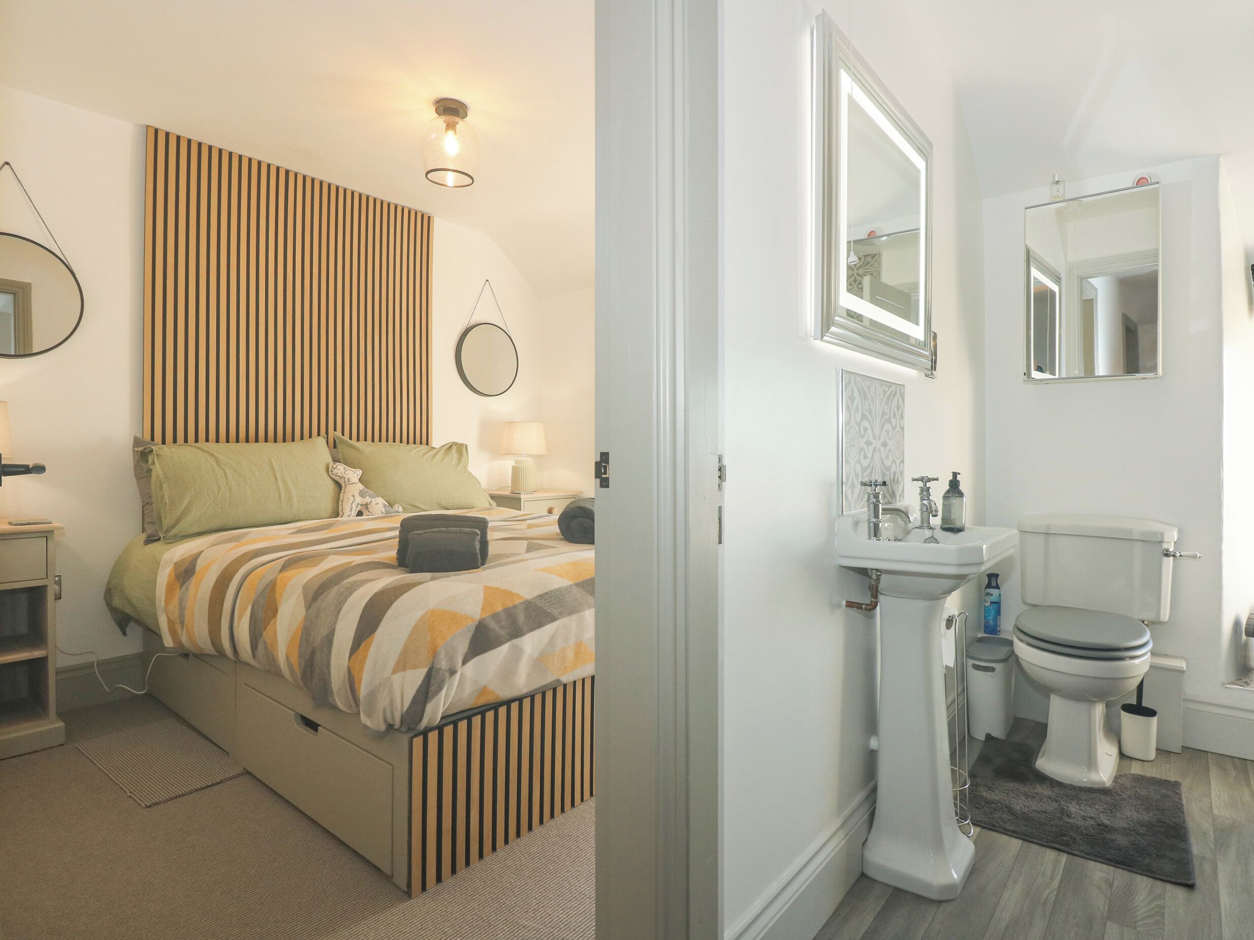 2 室のベッドルーム、客室ごとに異なる装飾、客室ごとに異なるインテリア、WiFi (無料)