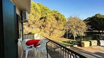 Appartamento, 1 camera da letto, patio, vista giardino | Balcone