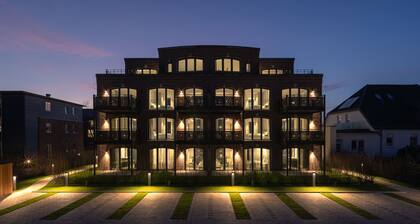 Brooklyn Bridge Suite Sylt with ethanol fireplace and proximity to the North Sea