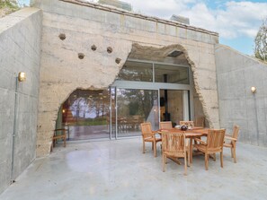 Outdoor dining - Standby Generator Bunker (Dorchester)