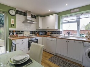 Fridge, dishwasher, electric kettle, toaster