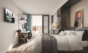 Luxury Studio | Laptop workspace, iron/ironing board - Vita Student-Only Circle Square (Manchester)