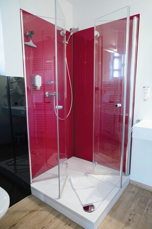 Hair dryer, towels, soap, shampoo - feelfalt Café & Hotel (Bad Bellingen)