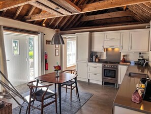 Fridge, dishwasher, electric kettle, toaster