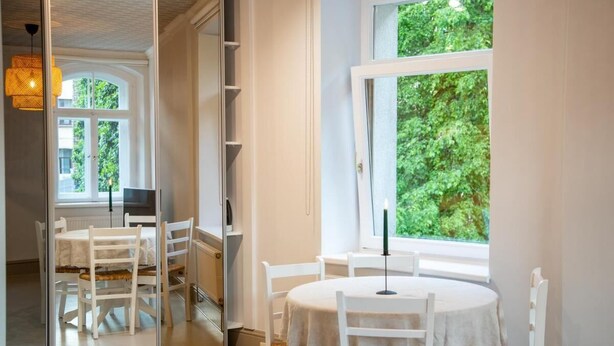 Apartment, 1 Bedroom, Patio, Garden View | Dining room - Hidden Gem Riga Apartment With Garden Views (Riga)
