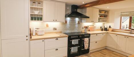 Fridge, dishwasher, electric kettle, toaster