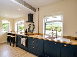 Fridge, dishwasher, electric kettle, toaster