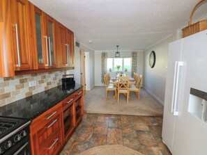 Fridge, dishwasher, electric kettle, toaster