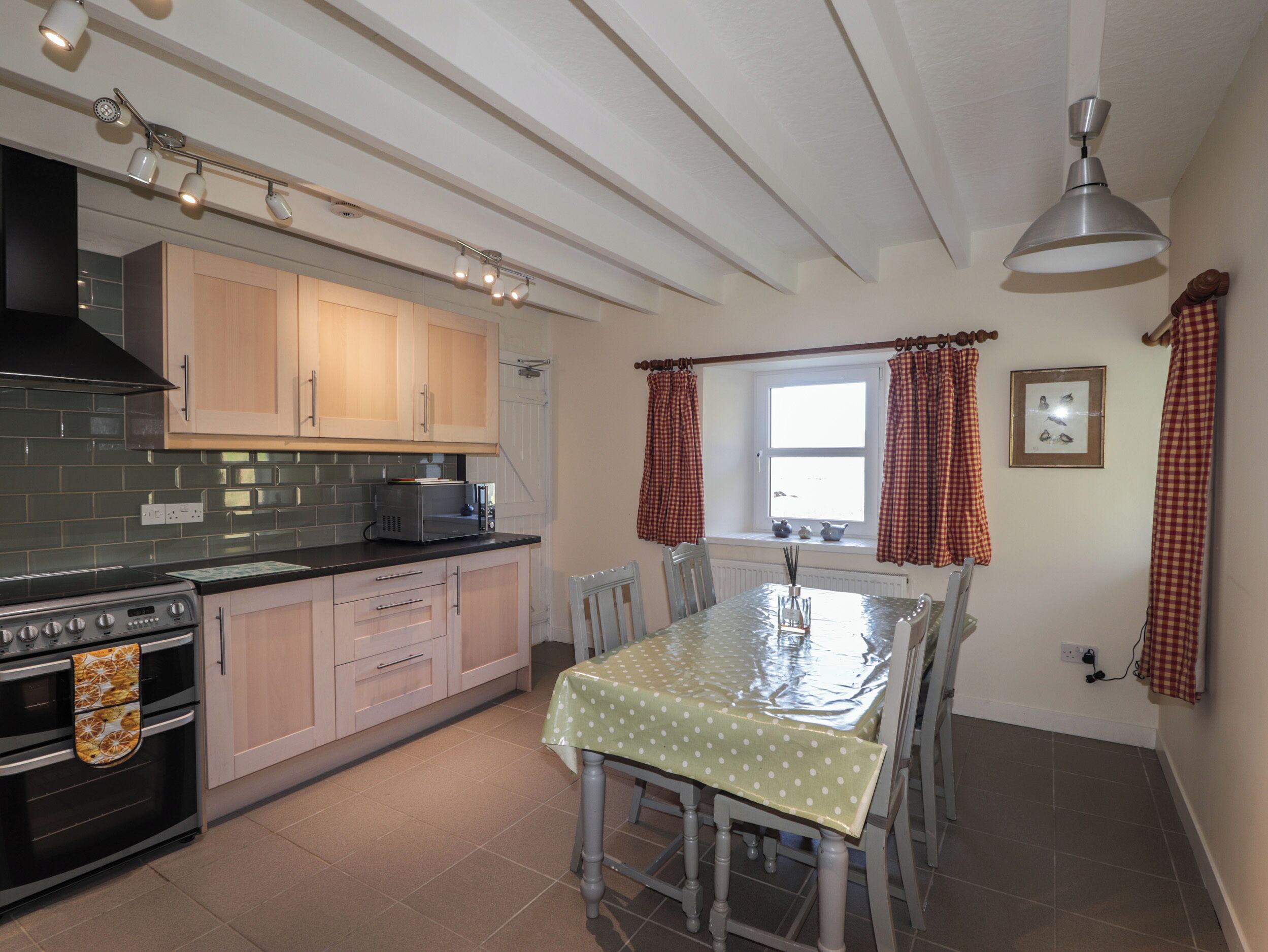 Fridge, dishwasher, electric kettle, toaster