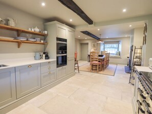 Fridge, dishwasher, electric kettle, toaster