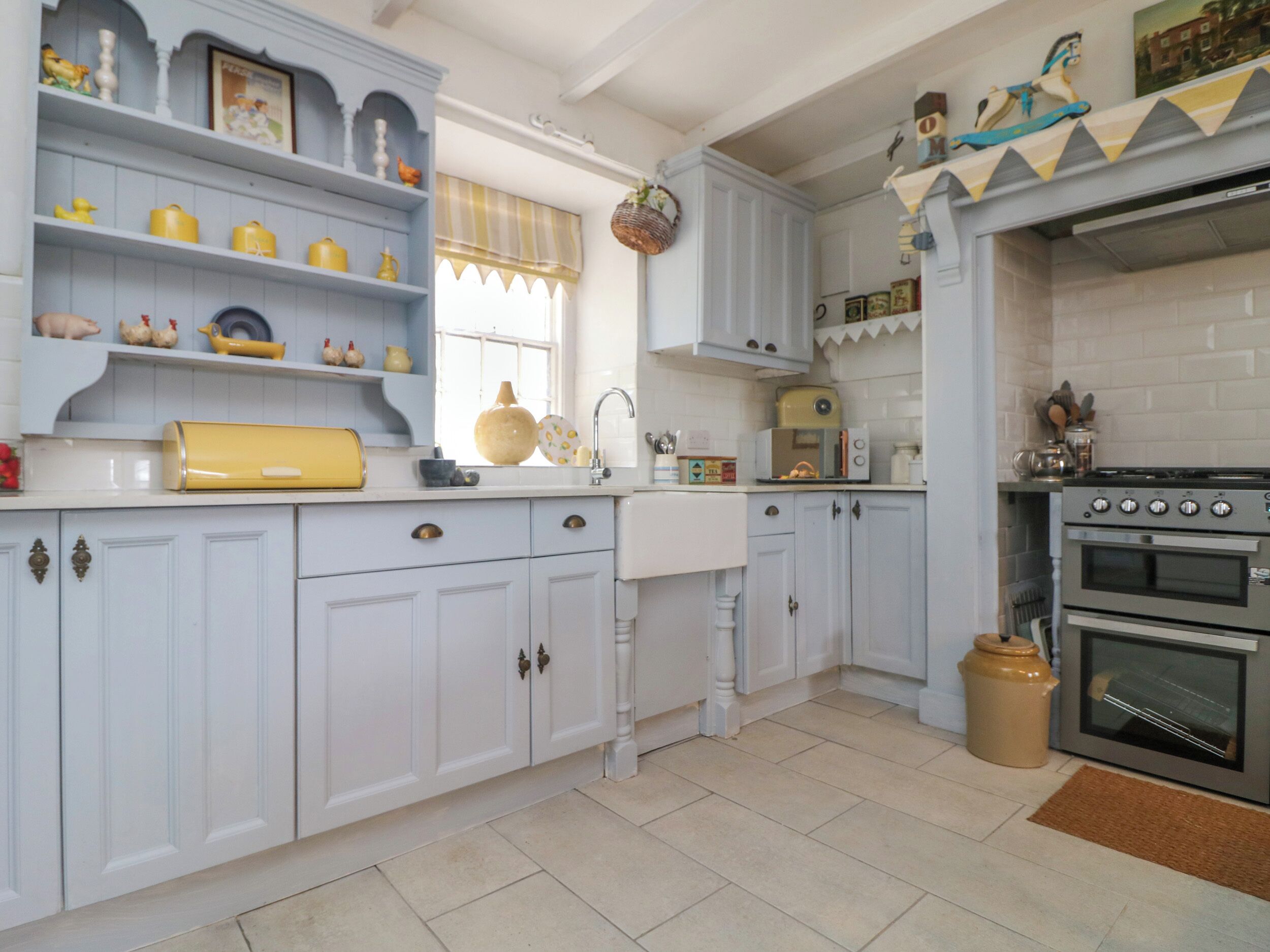 Fridge, dishwasher, electric kettle, toaster