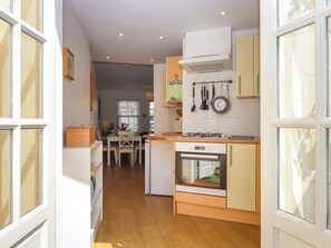 Fridge, dishwasher, electric kettle, toaster