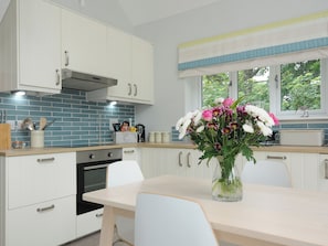 Fridge, dishwasher, electric kettle, toaster
