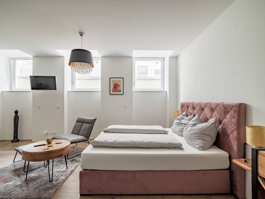 Comfort-Loft, Blick auf den Innenhof | 1 Schlafzimmer, Verdunkelungsvorhänge, schallisolierte Zimmer