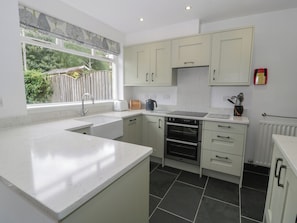 Fridge, dishwasher, electric kettle, cookware/dishes/utensils