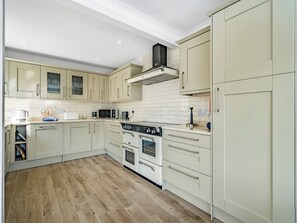 Fridge, dishwasher, electric kettle, toaster