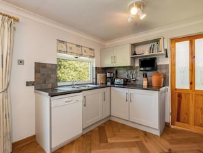 Fridge, dishwasher, electric kettle, toaster