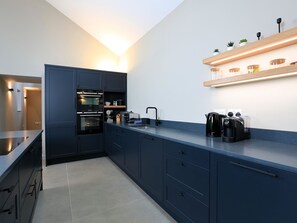 Fridge, dishwasher, electric kettle, toaster