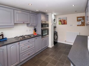Fridge, dishwasher, electric kettle, toaster