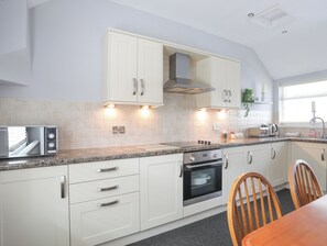 Fridge, dishwasher, electric kettle, toaster