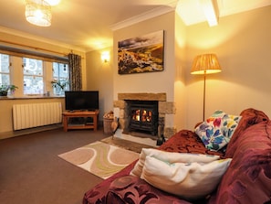 Fireplace, DVD player - Woodside Cottage (Skipton)