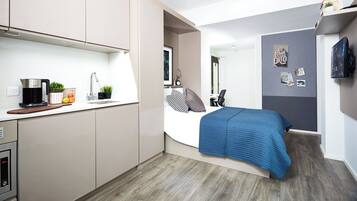 Estúdio clássico, vista para a cidade | Ferros/tábuas de passar roupa, Wi-Fi de cortesia