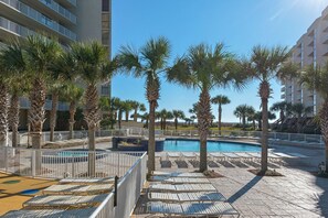 A heated pool