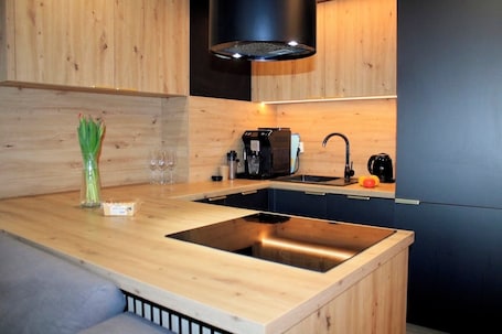 Eigene Küche. Nice apartment with WiFi in charming Ełk
