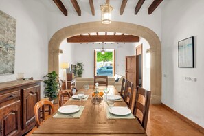 Dining - Ca Sa Beata, refurbished house with pool in a beautiful little town, Petra. (Petra)