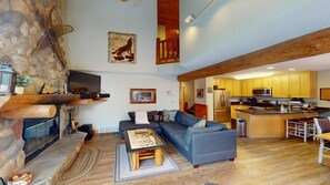 Smart TV, fireplace, video games