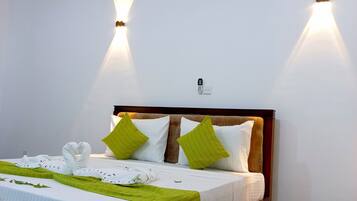 Select Comfort beds, desk, laptop workspace, soundproofing