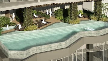 Außenpool, geöffnet von 07:00 Uhr bis 18:00 Uhr, Sonnenschirme