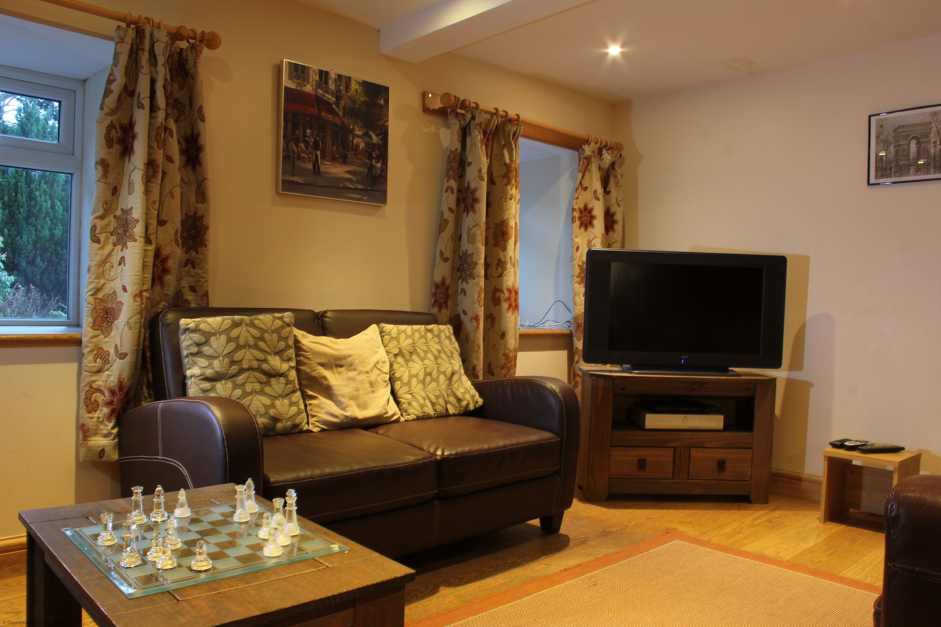 Smart TV, DVD player, books