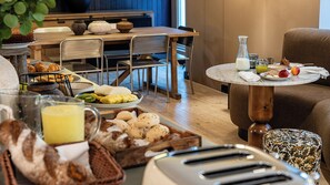 Daily buffet breakfast (EUR 14 per person)