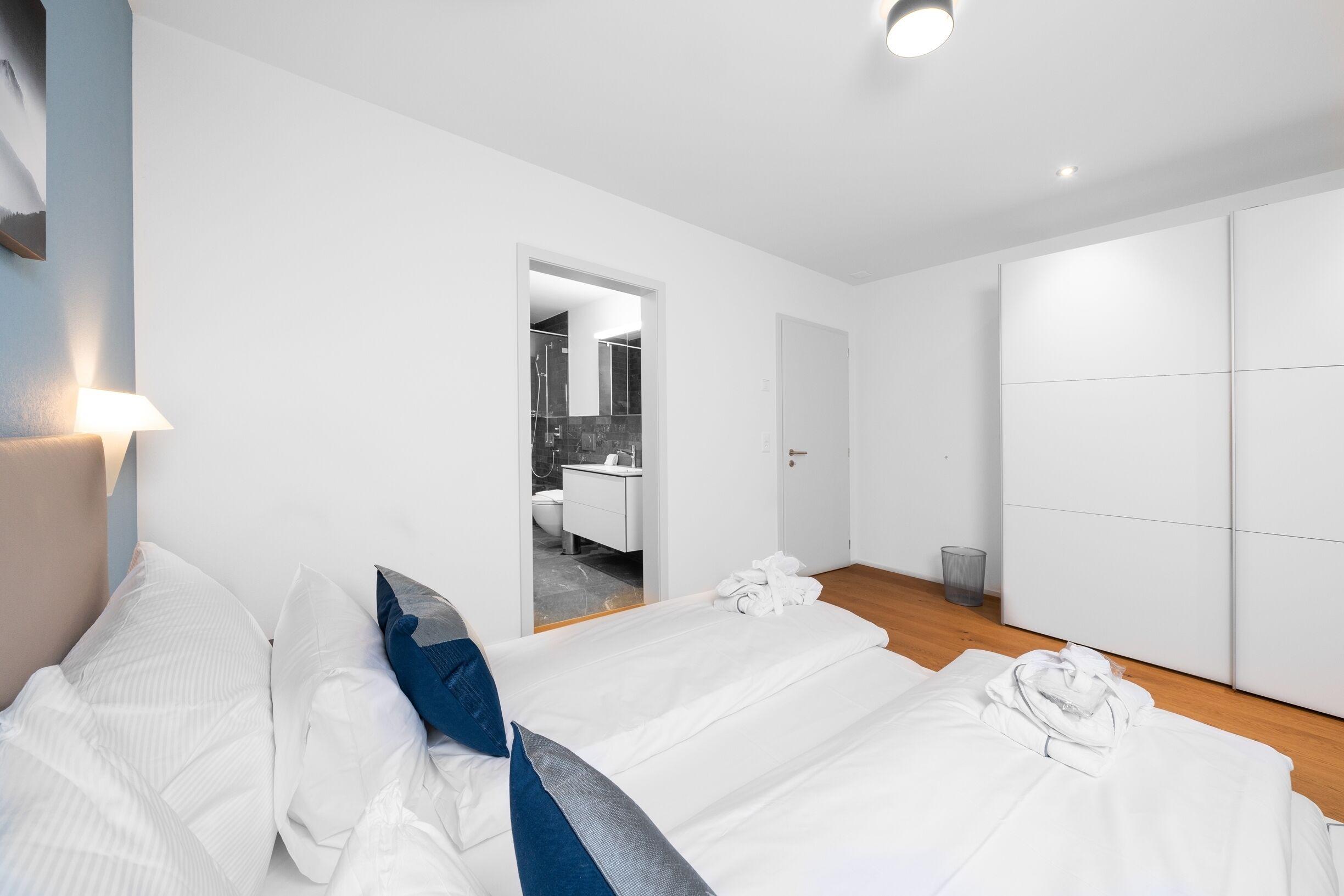 2 slaapkamers, een strijkplank/strijkijzer, beddengoed, rolstoeltoegang