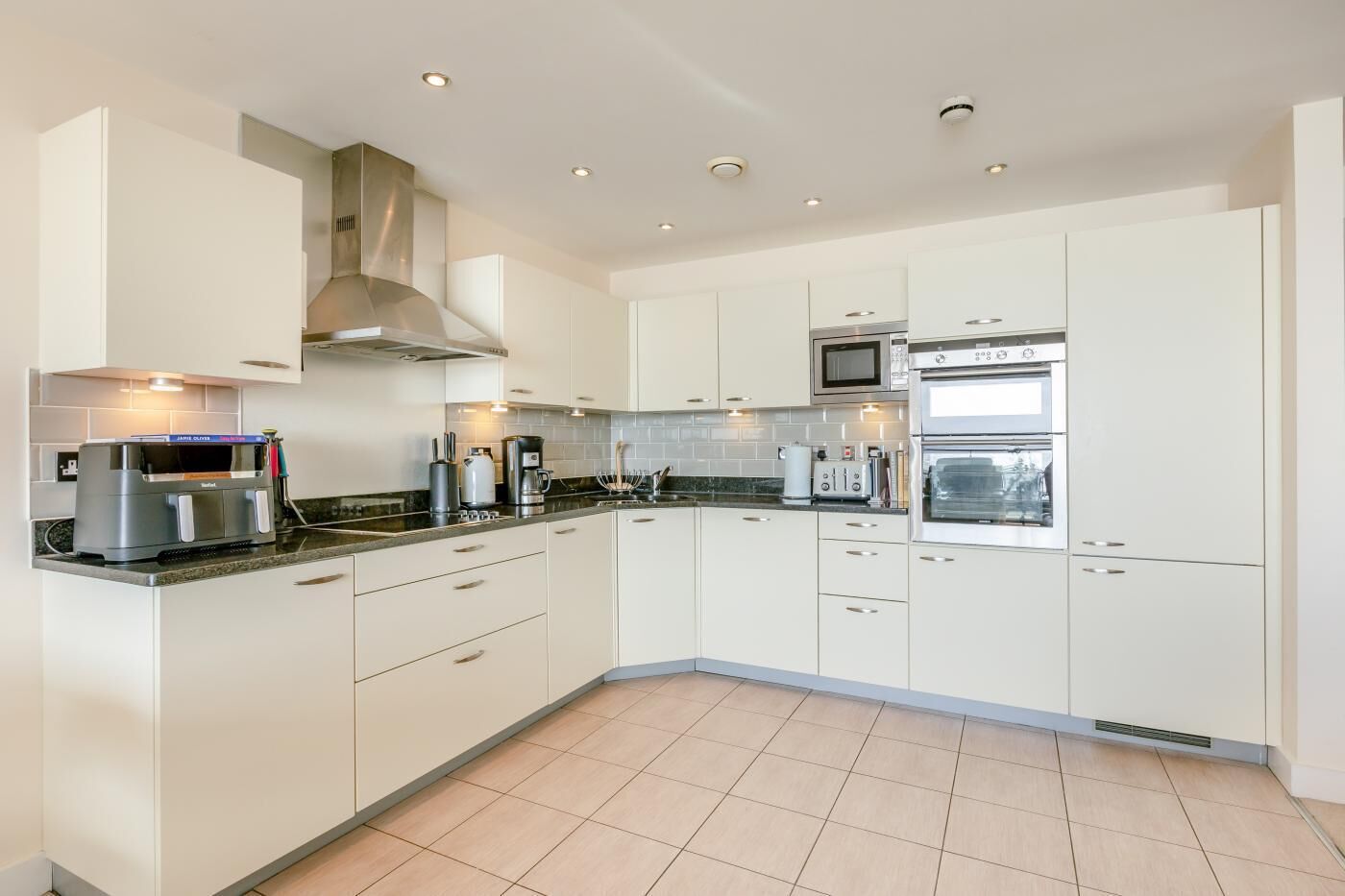Microwave, oven, dishwasher, high chair