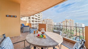 Condo, 1 King Bed with Sofa bed, Balcony (Bella Sirena BD 703) | Outdoor dining - Bella Sirena (Puerto Peñasco)