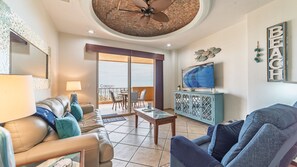 Condo, 1 King Bed with Sofa bed, Balcony (Bella Sirena BD 703) | Living area