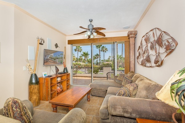 Condo, Multiple Beds, Balcony, Garden View (Casa Blanca CB 105) | Living area | 42-inch flat-screen TV with digital channels