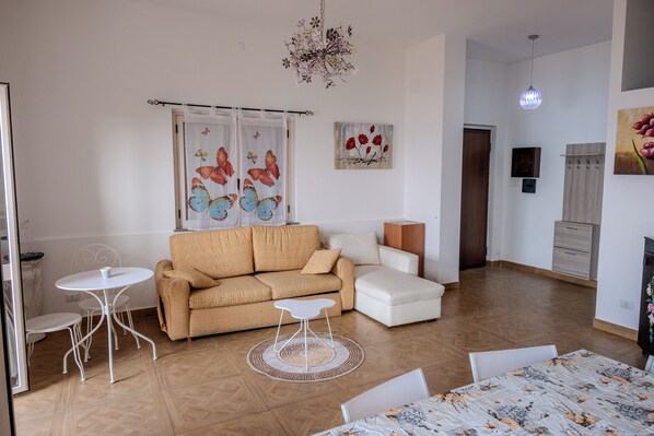 Villa, patio, vue plage | Coin séjour