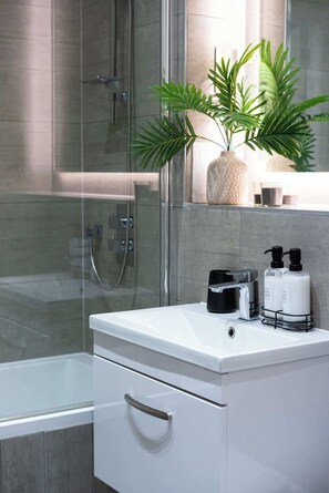 Shower, hair dryer