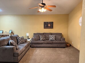 TV connectée, cheminée, lecteur de DVD