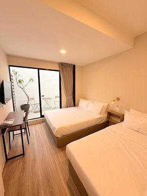 Superior Quadruple Room, Patio, Courtyard View | Laptop workspace, blackout drapes, soundproofing, iron/ironing board