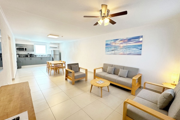 2 bedrooms, in-room safe, soundproofing, iron/ironing board