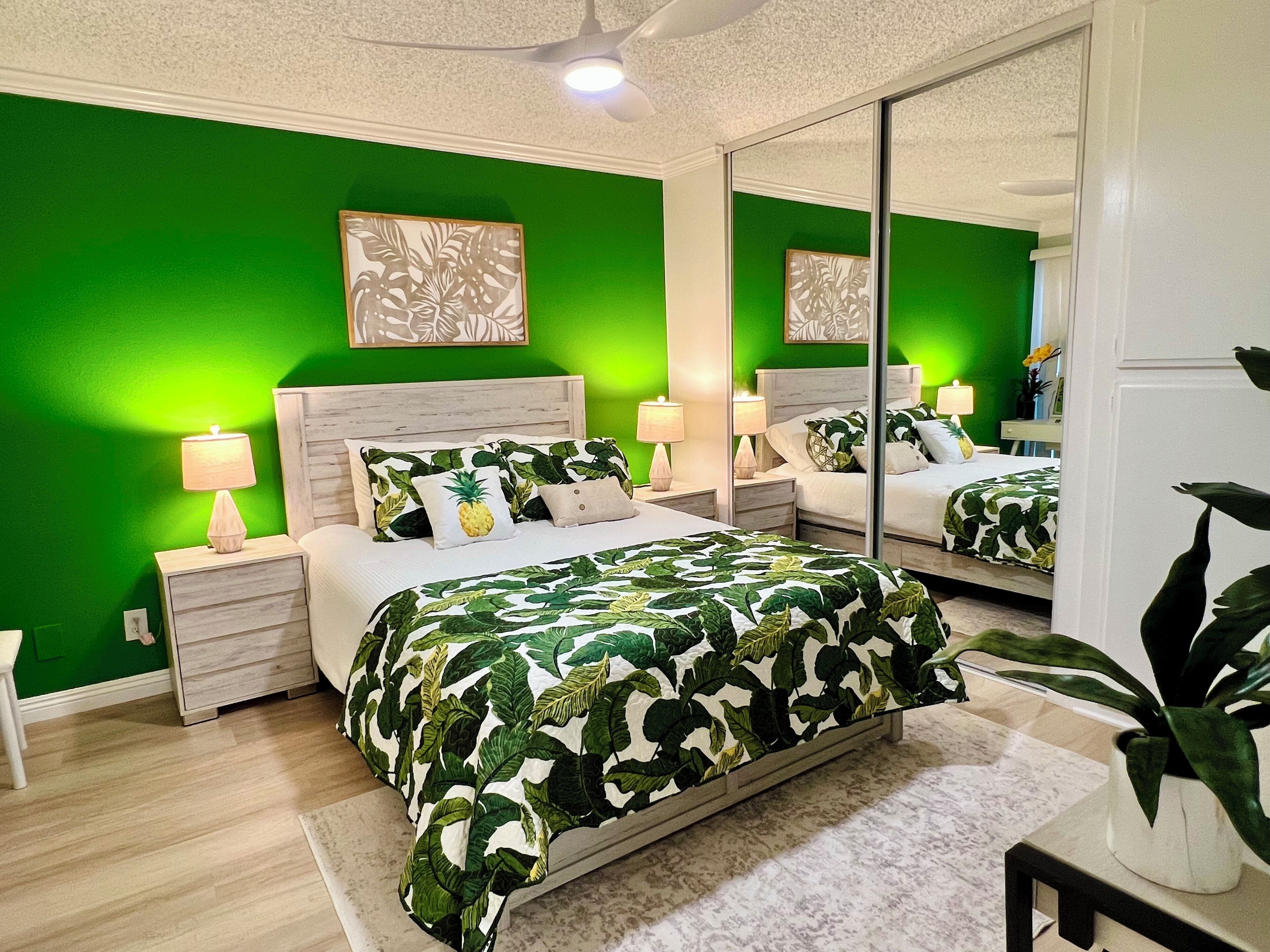 2 bedrooms, in-room safe, iron/ironing board, travel crib