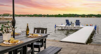 Bass Lake Luxury Stay • Private Dock & Bikes